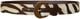 Zebra-Print Wood-Buckle Wide Belt