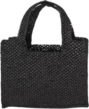 RIVABELLA - MEDIUM - WOVEN HANDBAG WITH LEATHER HANDLE