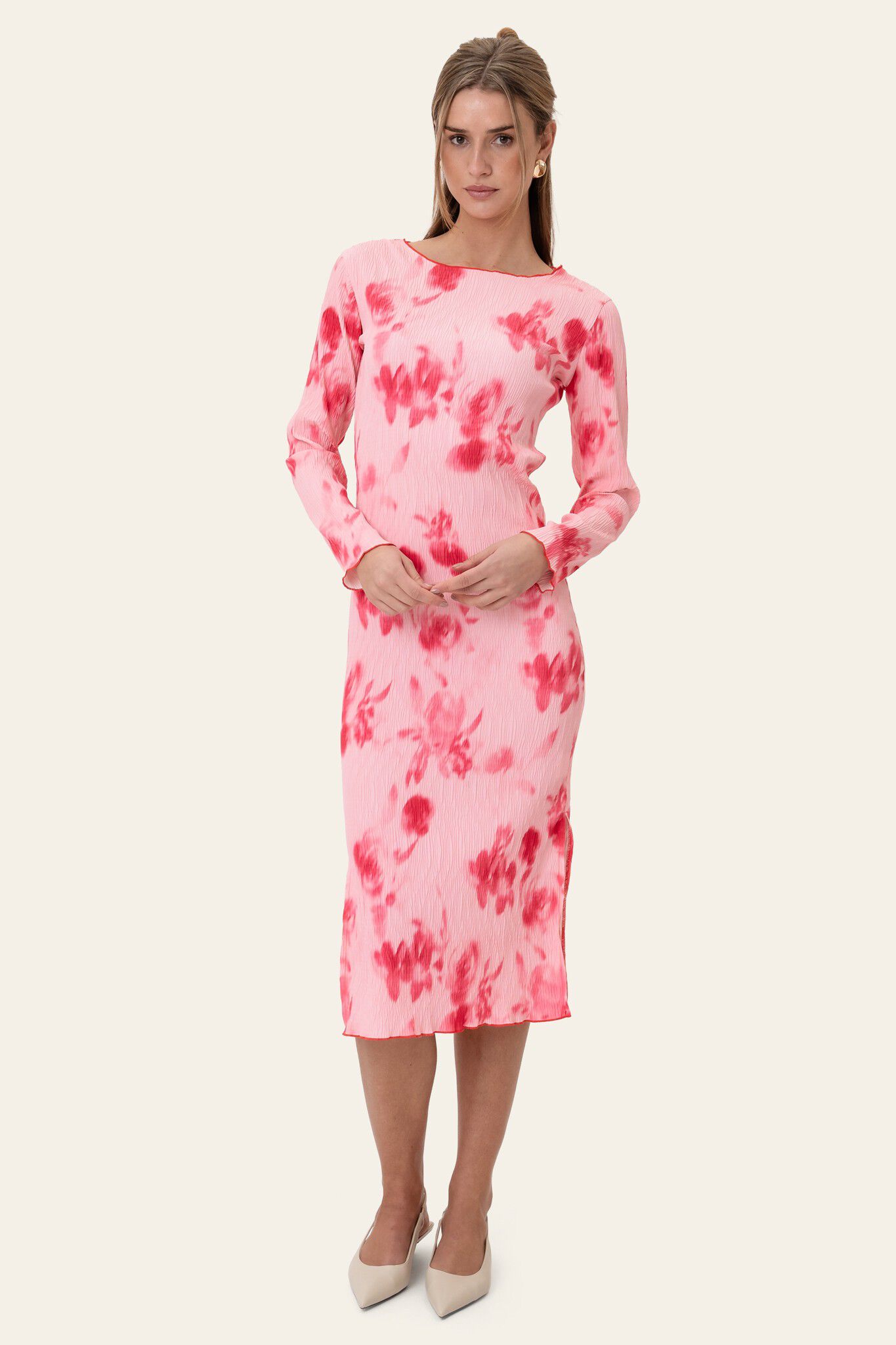 OdaIC Dress - Abstract Pink Flower