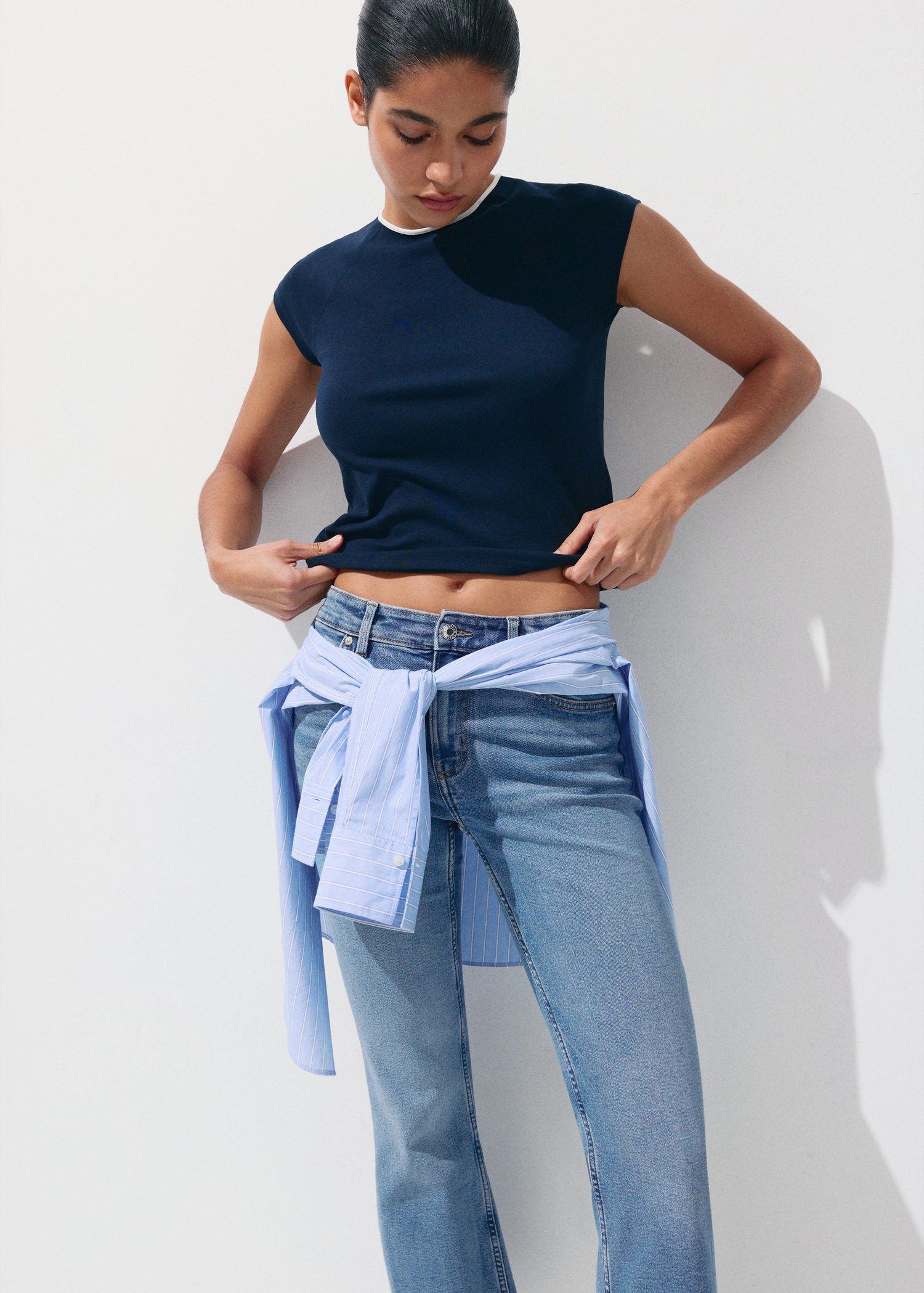 Sienna flared cropped jeans