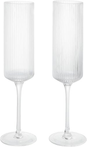 Ripple Champagne Flutes - Set of 2