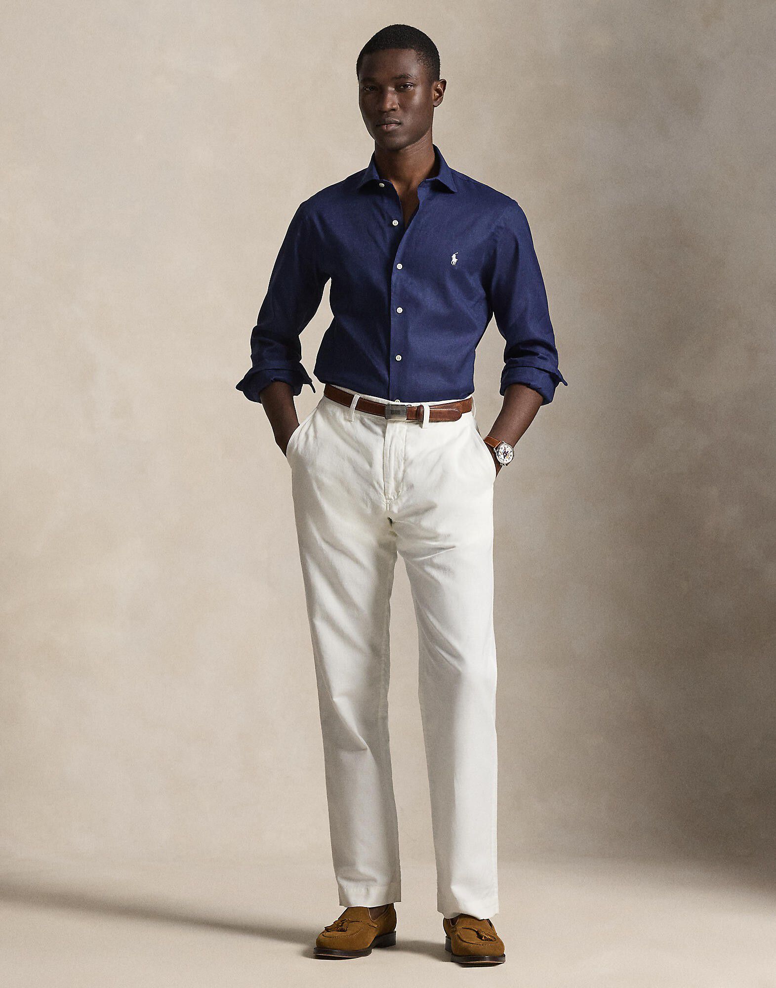 Custom Fit Linen-Blend Shirt