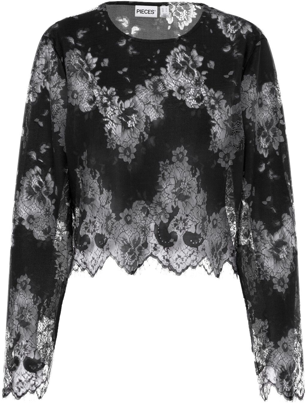 PCRINNE LS LACE TOP WVN KCA