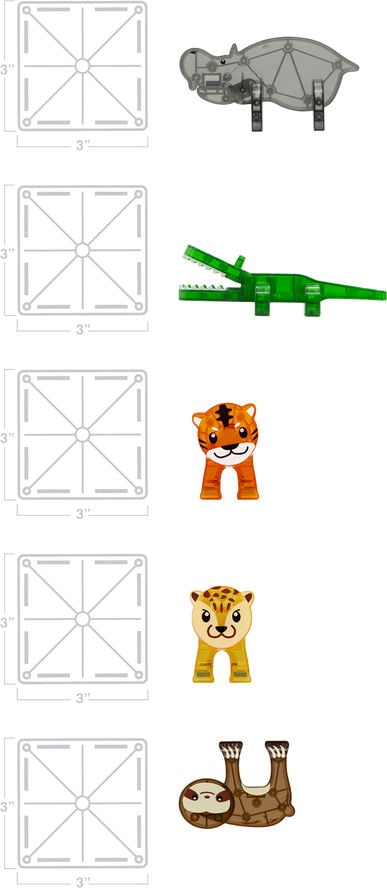 Magna-Tiles Jungle Animals, 25 pcs