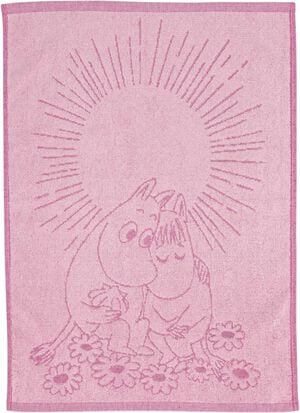 Moomin h. tw 50x70 Sweethearts pink GOTS