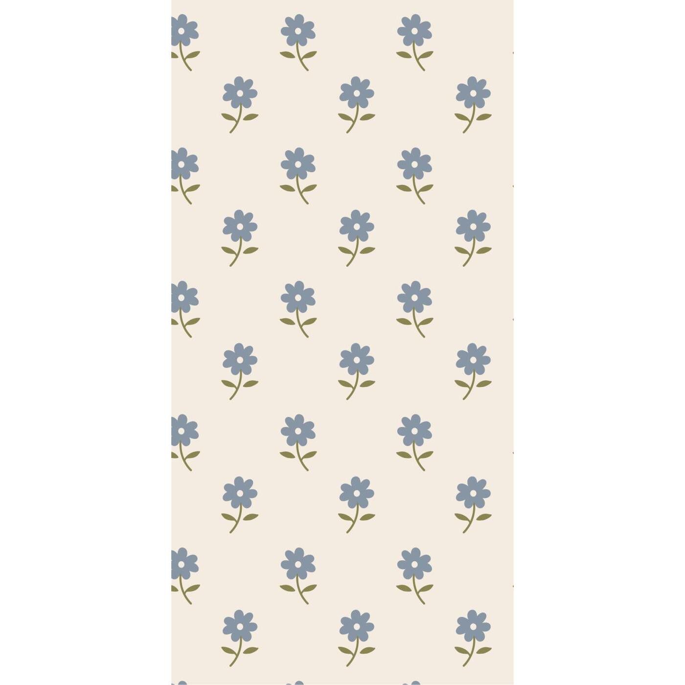 Serviet 10x20 cm bl&aring; blomster 16 stk/pk