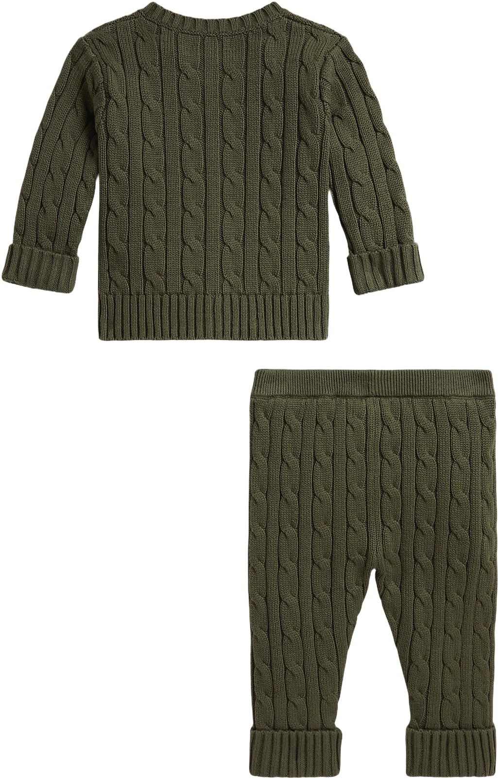 Cable-Knit Cotton Cardigan & Pant