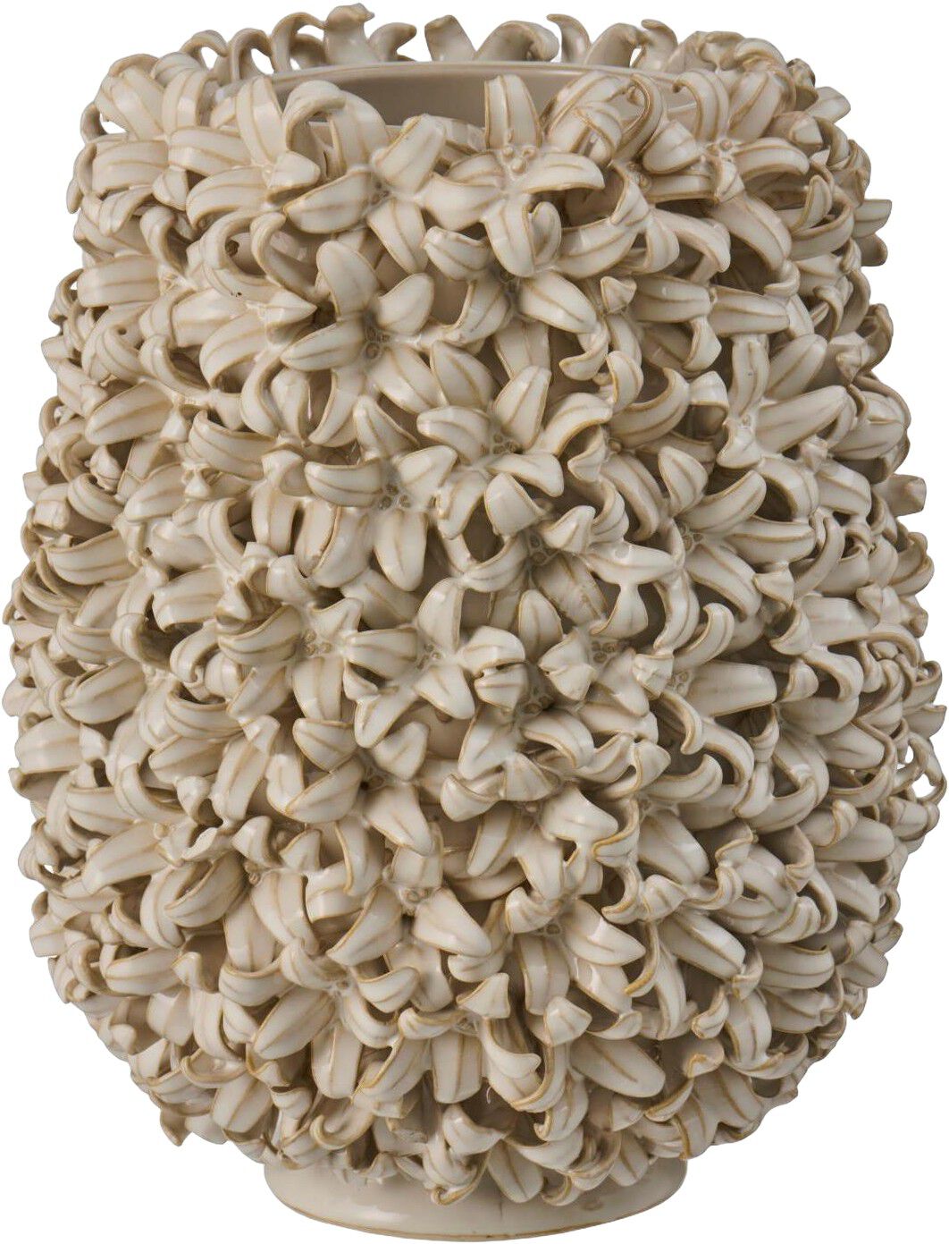 Vase glaseret Hyacint hvid