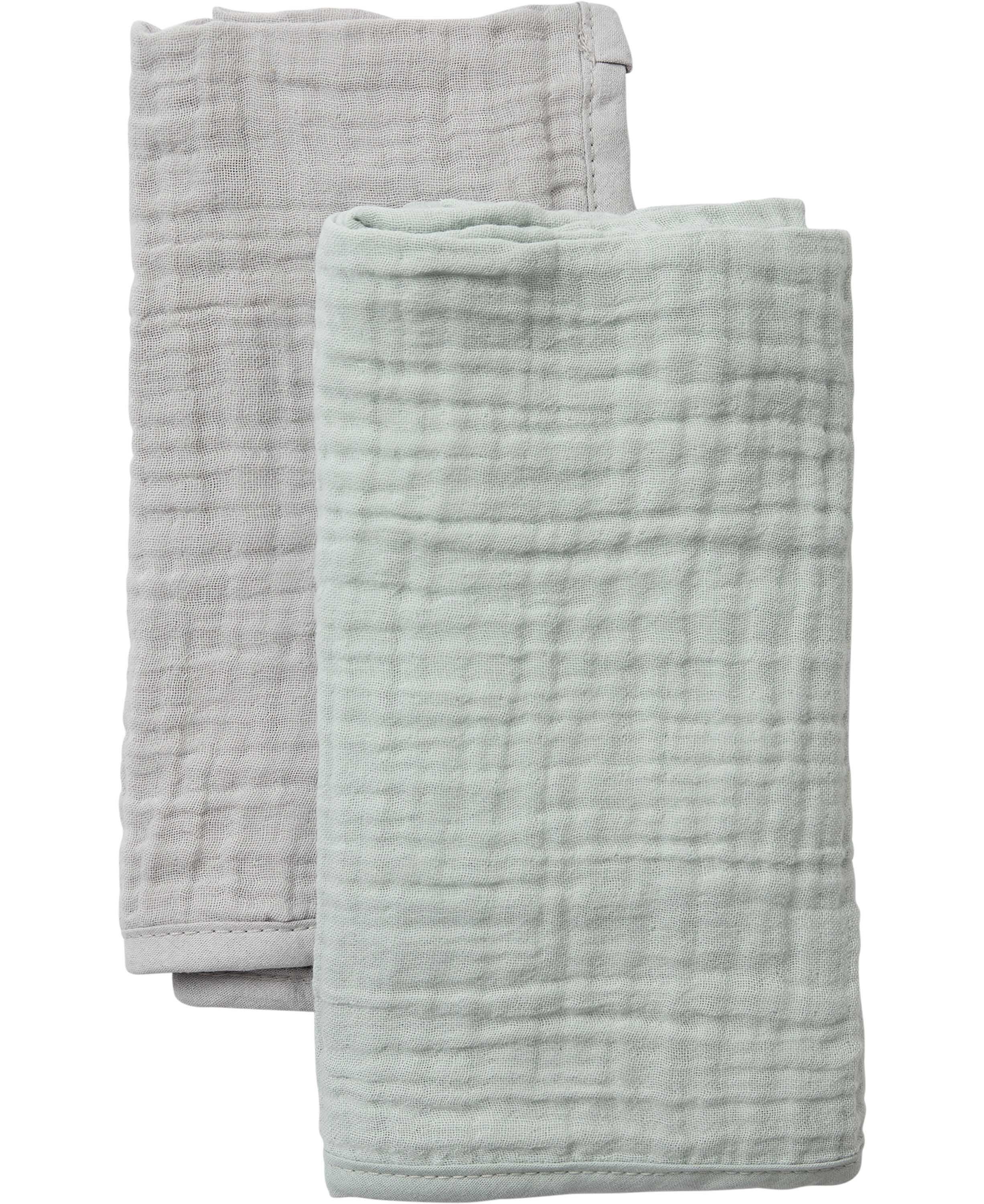 Leander Pusleunderlag, &Oslash;kologisk muslin, 2 pk. , Pearl grey /