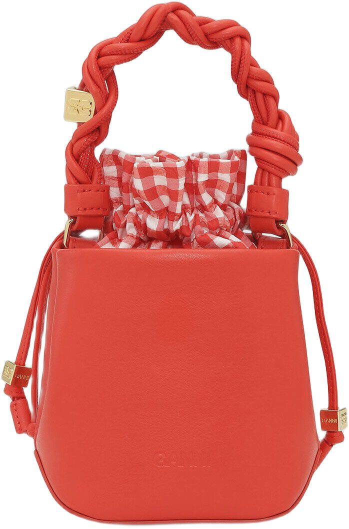 Ganni Bou Bucket Mini Vichy Pouch