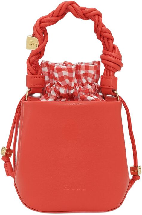 Ganni Bou Bucket Mini Vichy Pouch