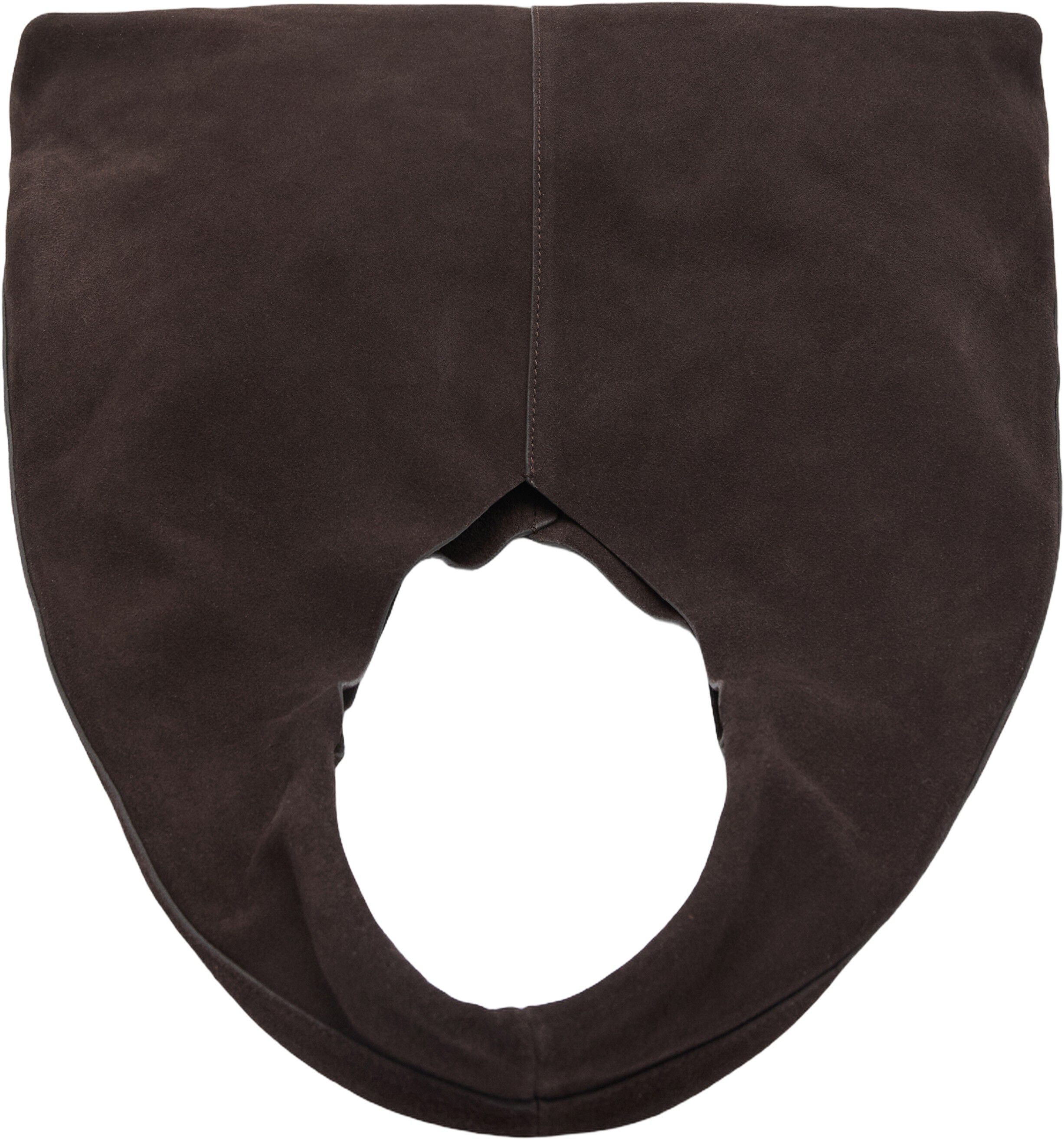 Suede shopper bag