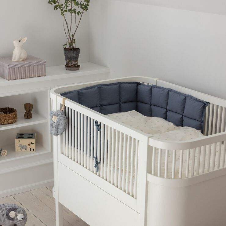 Sengerand, kapok, halv længde, forest lake blue