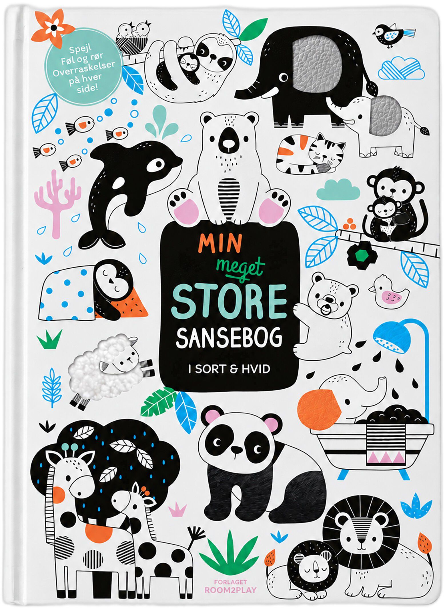 Forlaget ROOM2PLAY - Min meget store sansebog - I sort & hvi