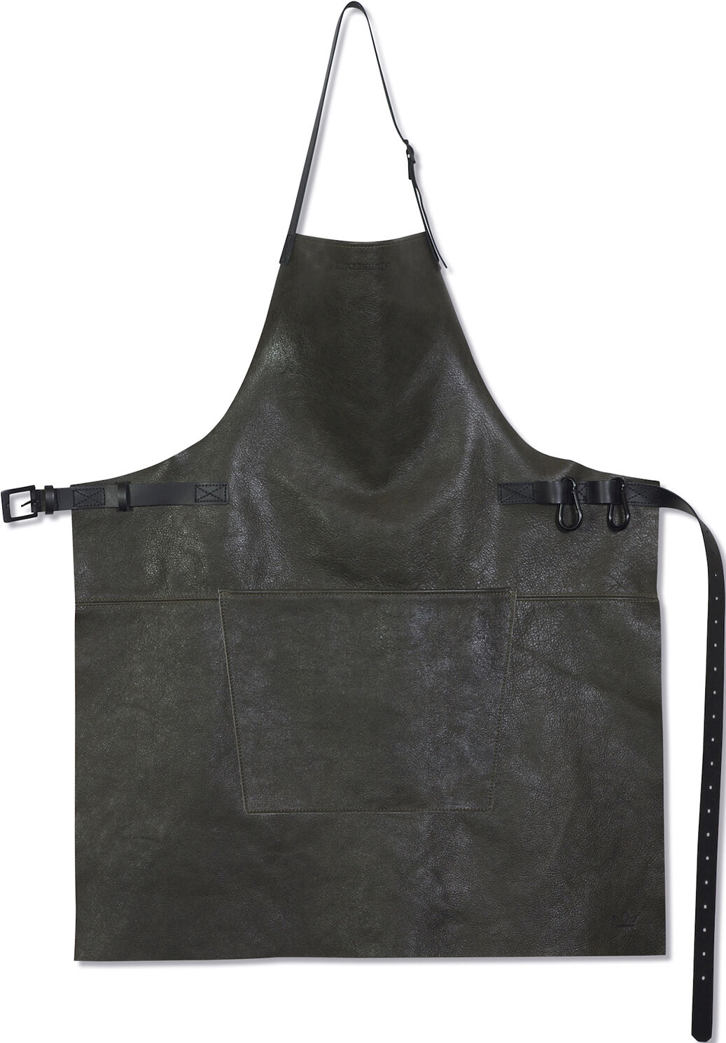 L&aelig;derforkl&aelig;de BBQ Style Apron Vintage Grey