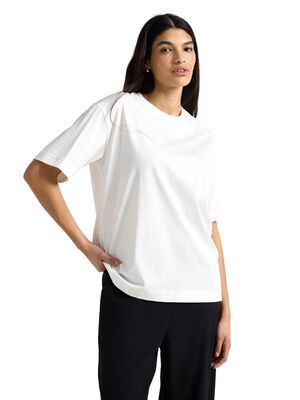 Kort&aelig;rmet T-shirt i bl&oslash;d bomuldsjer