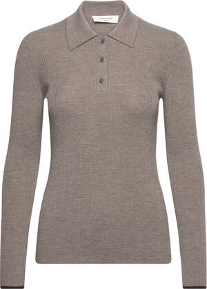 Long sleeve knit polo