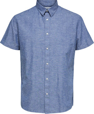 SLHSLIMNEW-LINEN SHIRT SS CLASSIC W