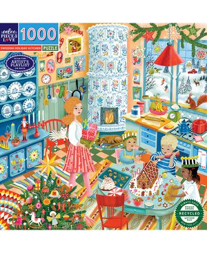 eeBoo - Puslespil 1000 brk - Swedish Holiday Kitchen