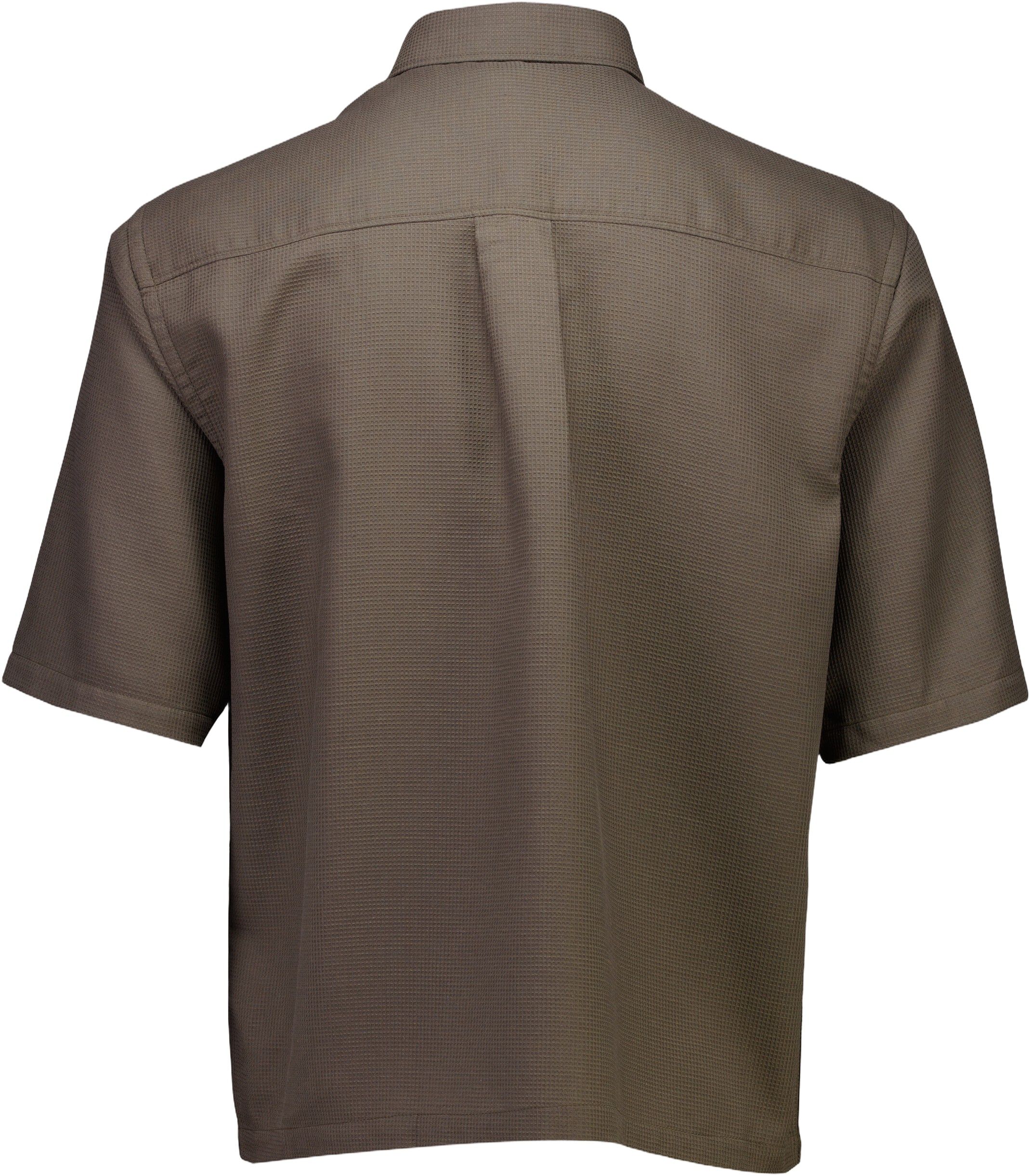 Solid dobby cotton shirt S/S