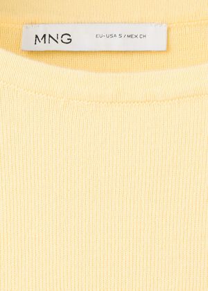 Fine knit boat neck top