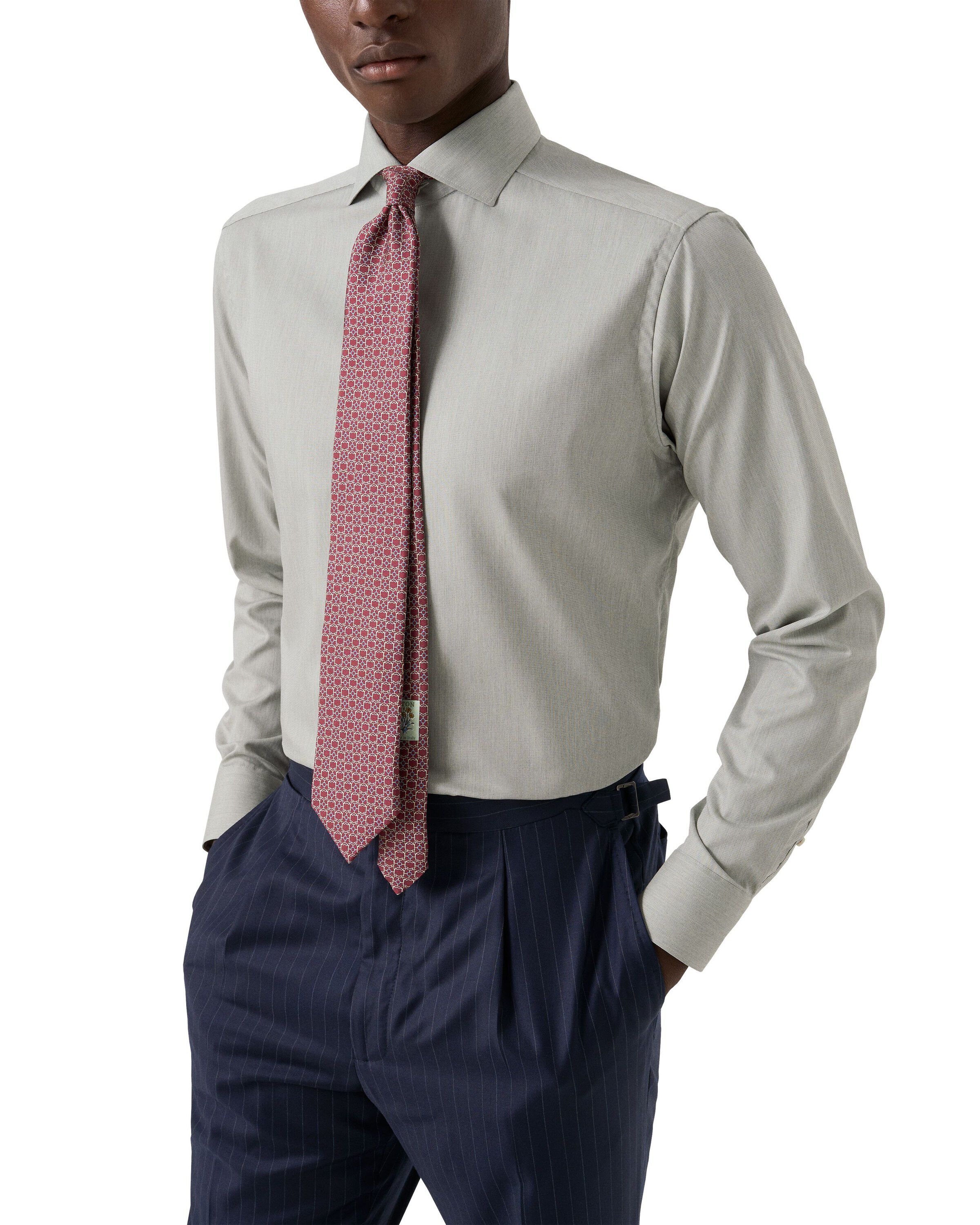 Slim Fit Solid Twill Shirt