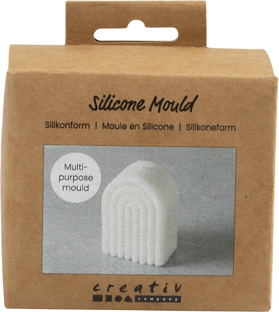 Silikoneform, Bue, H: 8 cm, diam. 4 cm, B: 5,5 cm.