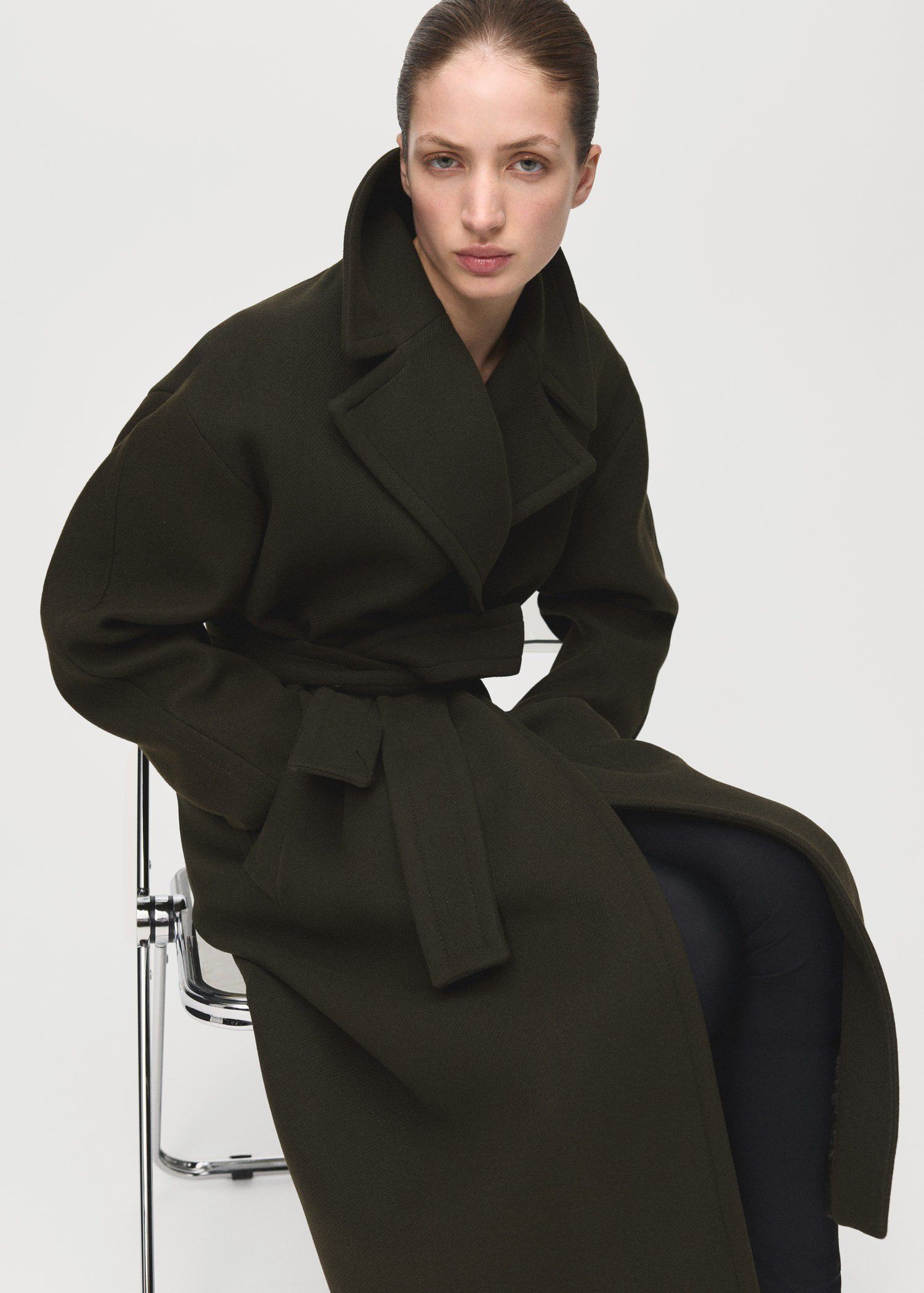 Manteco wool coat with belt