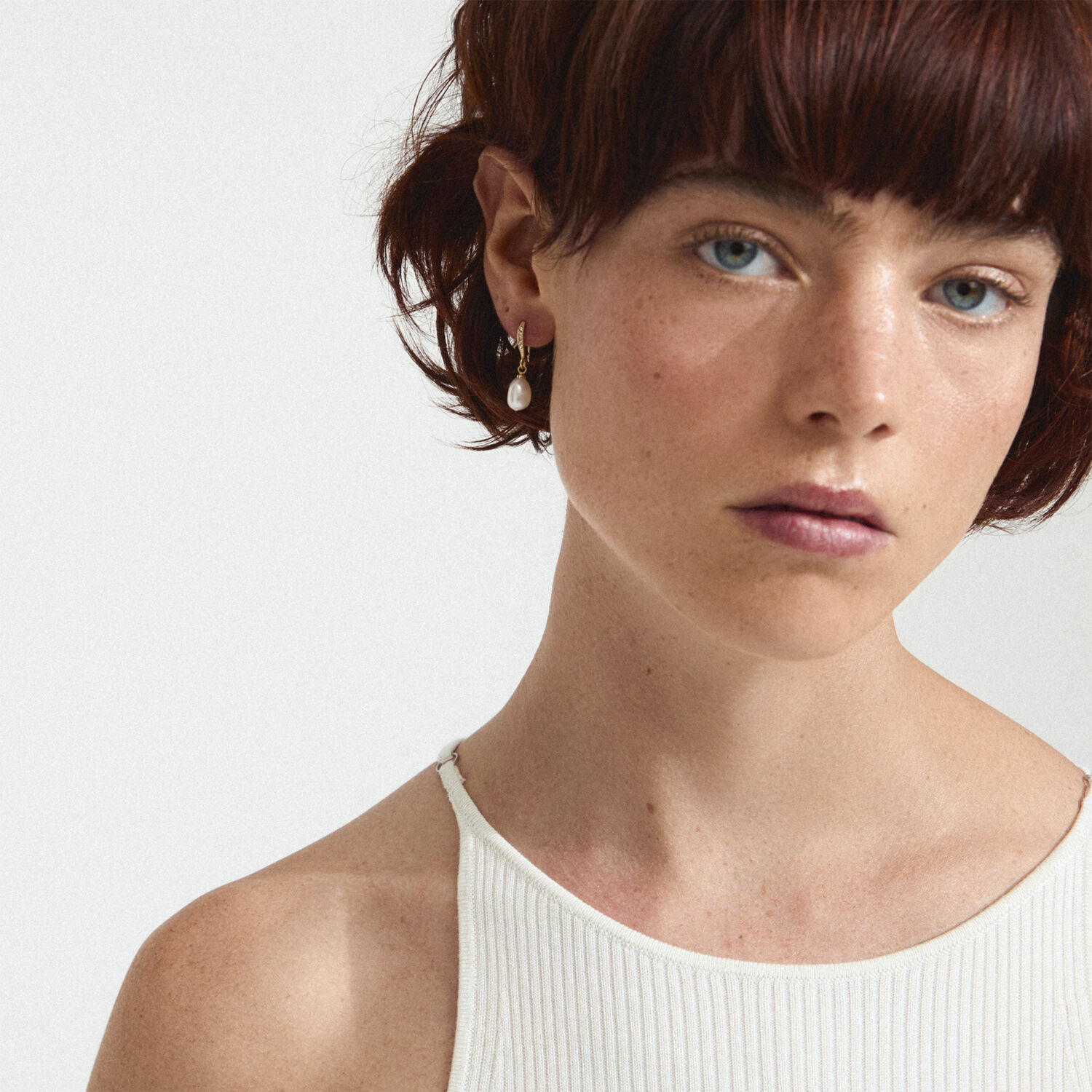 JASMIN pearl earrings gold-plated