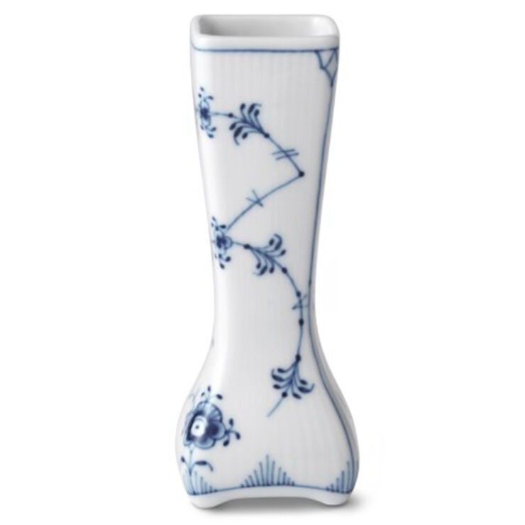 Blue Fluted Plain smal vas