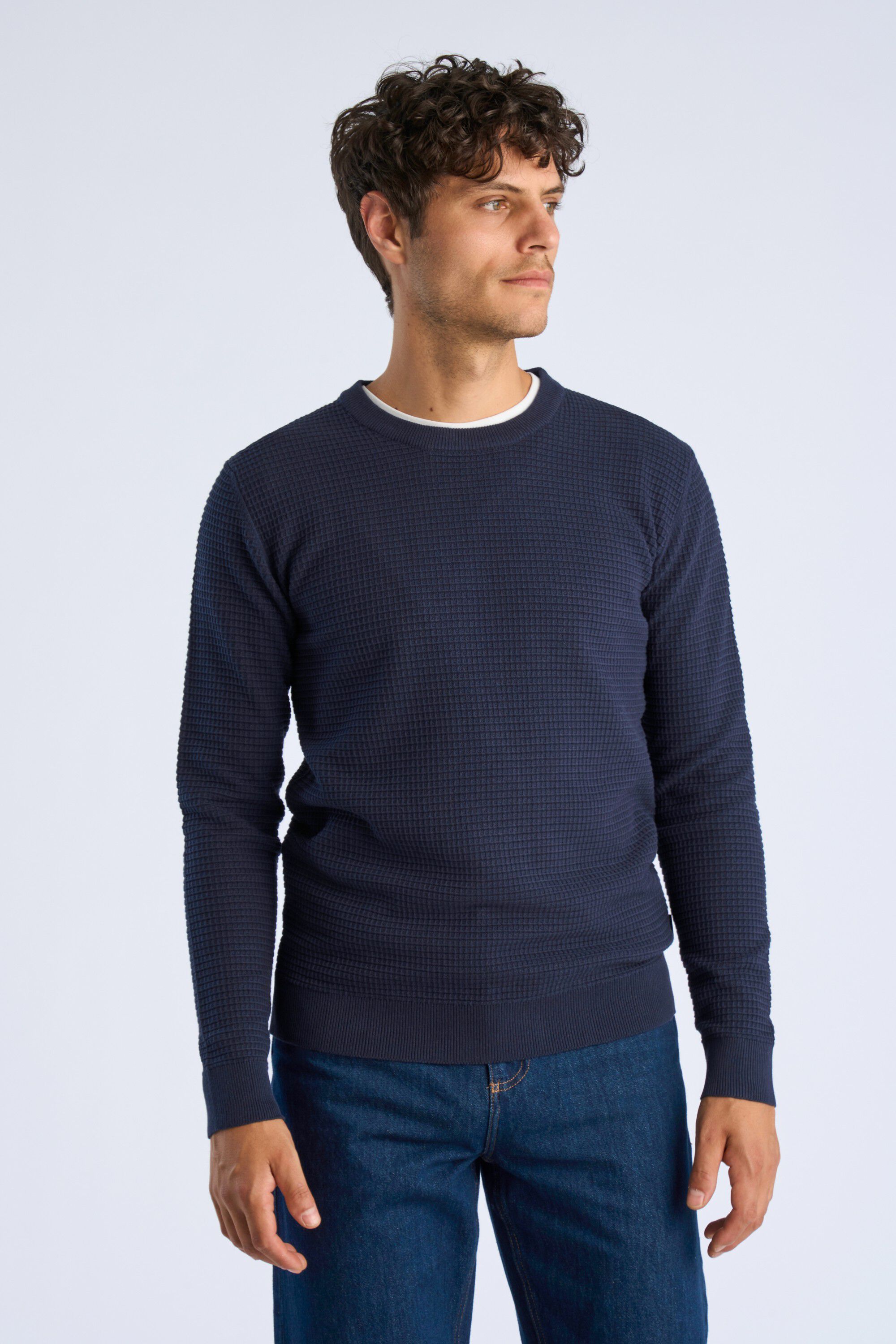 Structure o-neck knit L/S