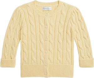 Metallic Cable-Knit Cardigan