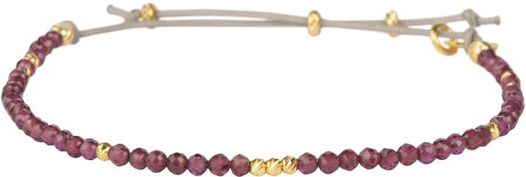 Cirkel Bracelet Red Garnet - Gold