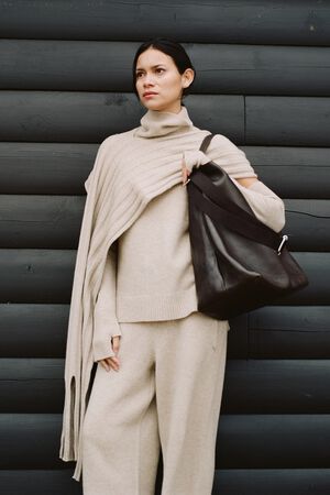 Pure wool split scarf - Emillia