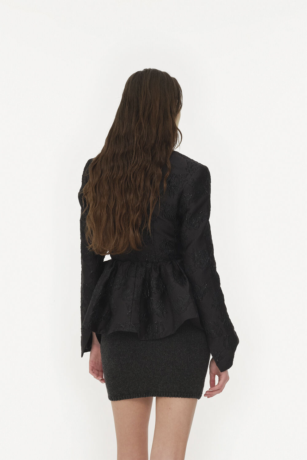 JACQUARD DRAPED BLAZER