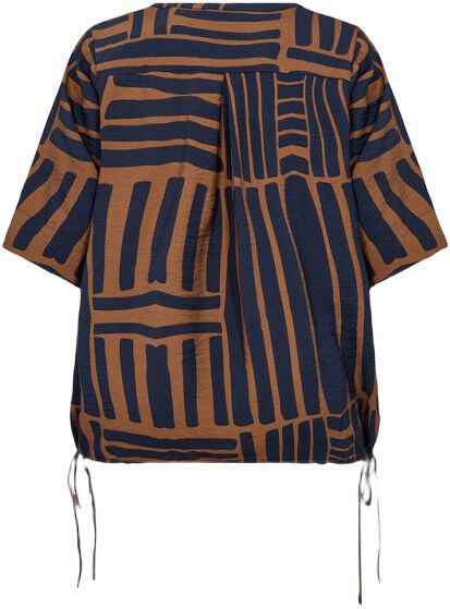 Curvy WA-SKY 1 Bluse Navy bl&aring;