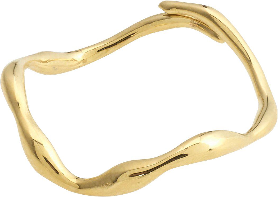 LULU organic shaped stack ring gold-plated