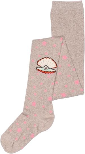 Shell glitter tights