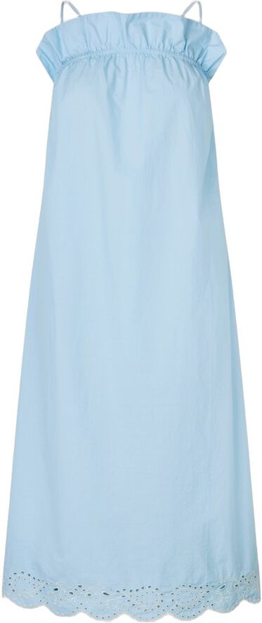 2499 Light Cotton, Scalloped Strap Midi Dress