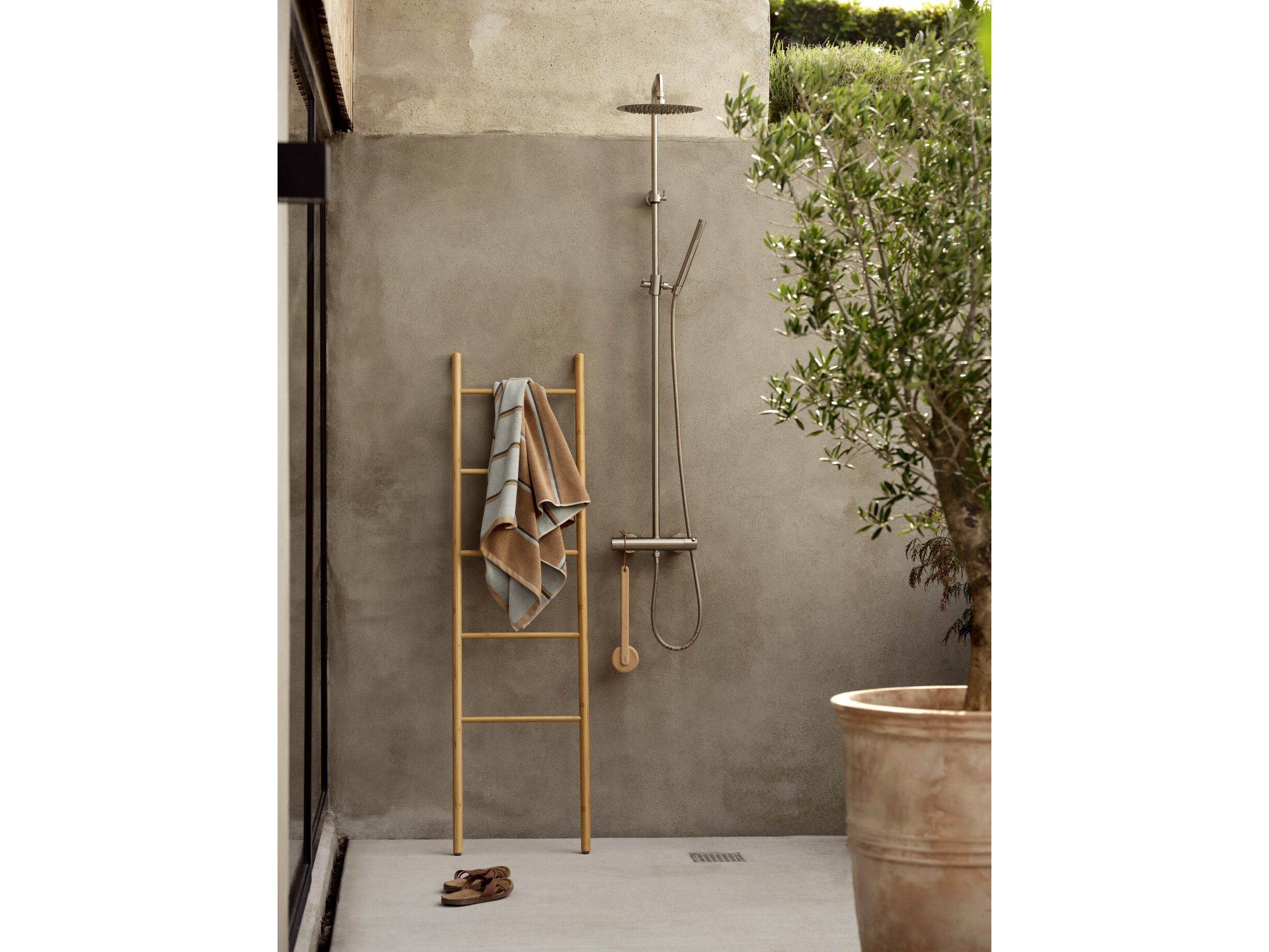 Handduk Sauna 50x100 White/Soft Grey/Eucalyptus