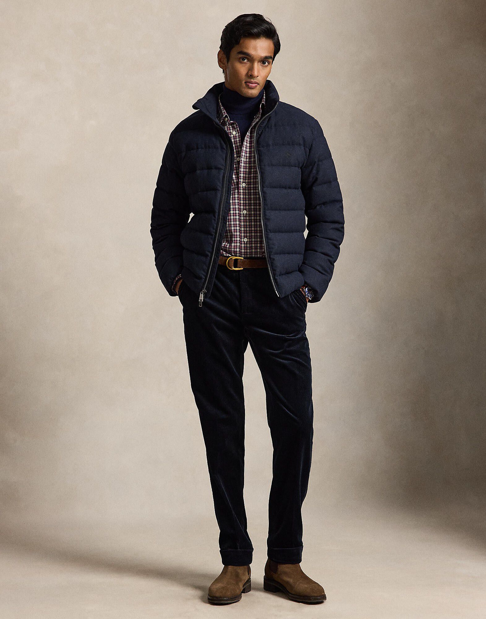 Custom Fit Plaid Poplin Shirt