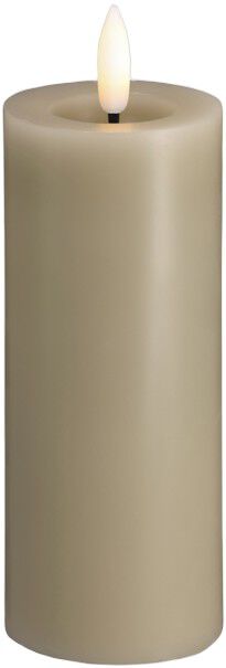 Moods & More - LED Pillar Candles, Silk, Melted, Kit grey, 49x125 mm