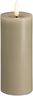 Moods & More - LED Pillar Candles, Silk, Melted, Kit grey, 49x125 mm