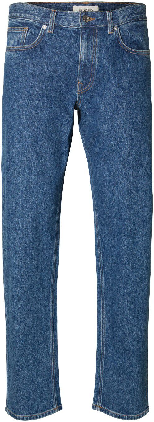 Slh196-Straight Ben Stay Black 600 Jeans