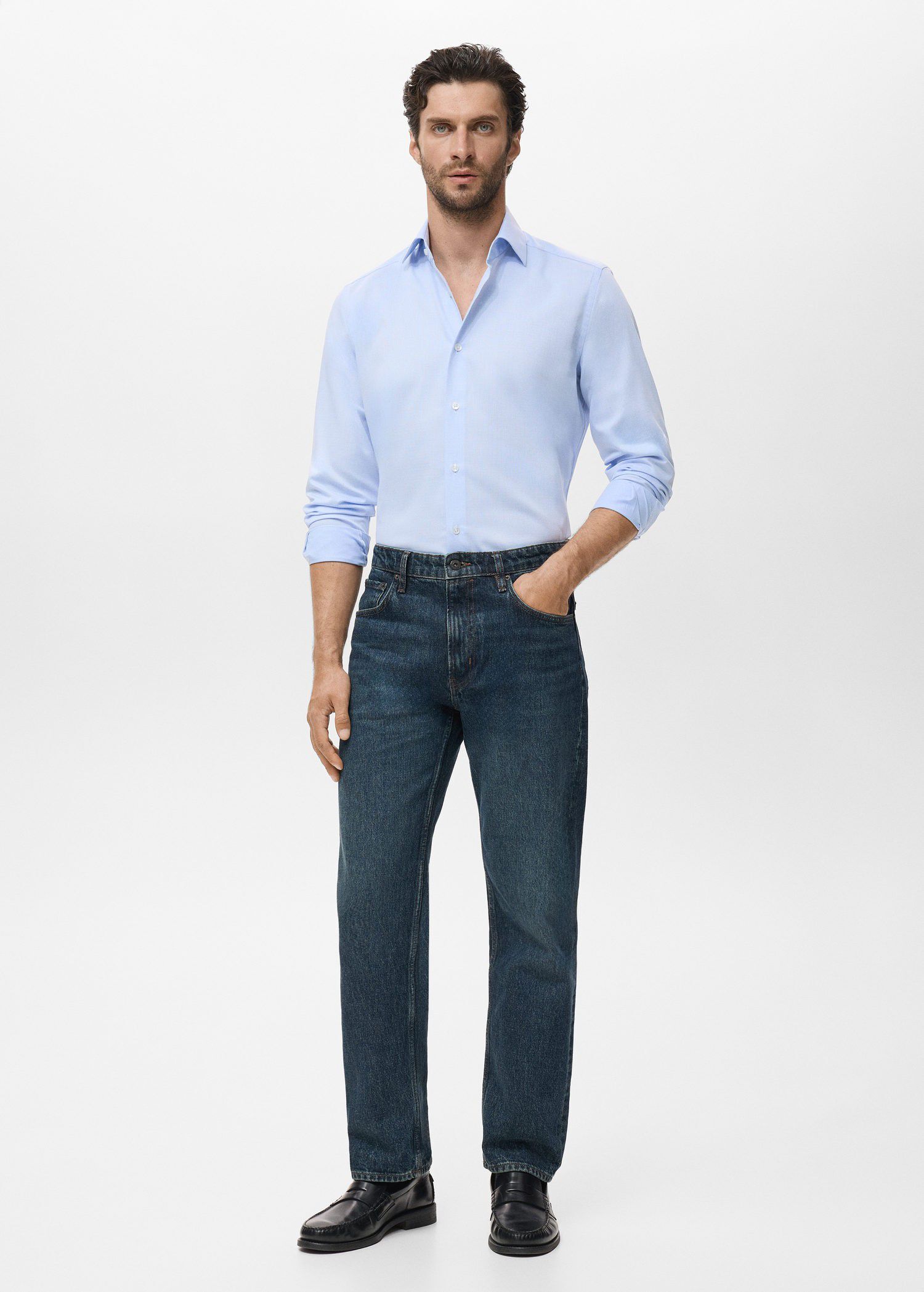 Slim-fit cotton shirt