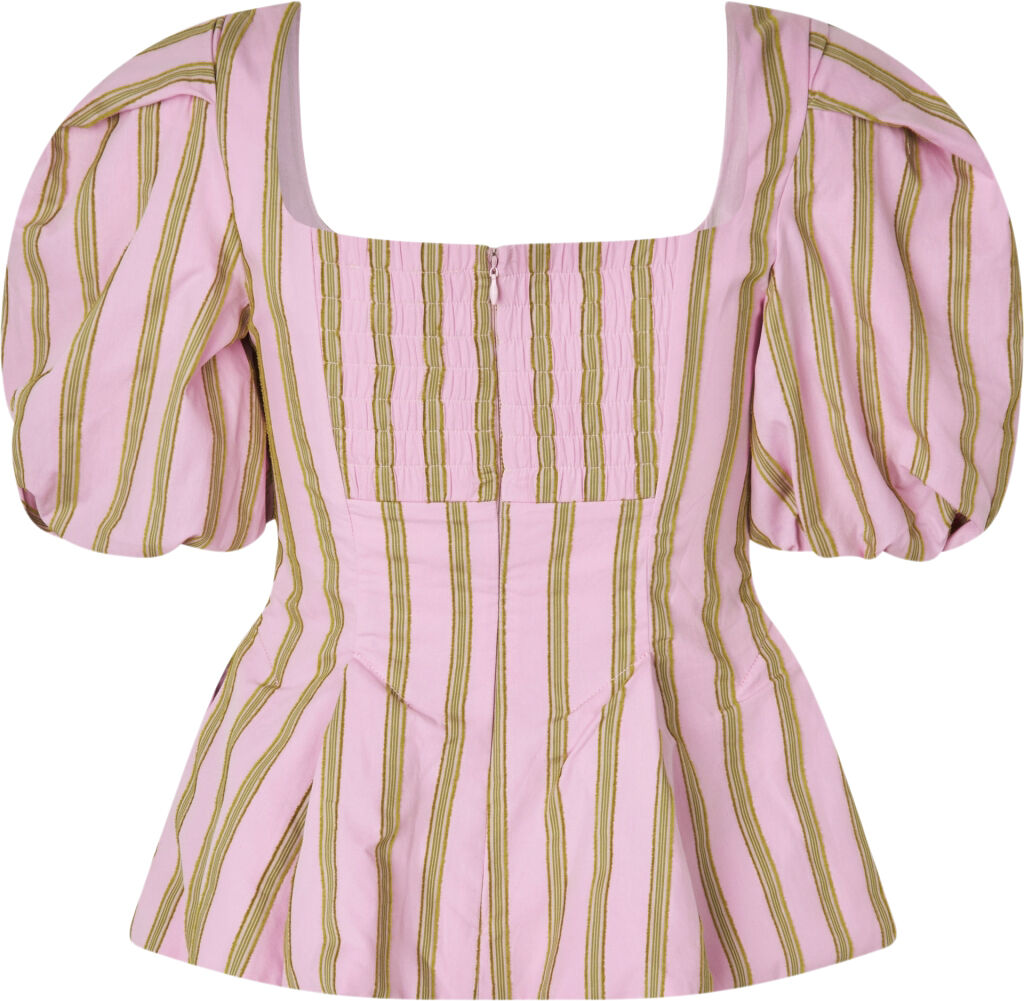 2344 Soft Jacquard Weave, Blouson Sleeve Top