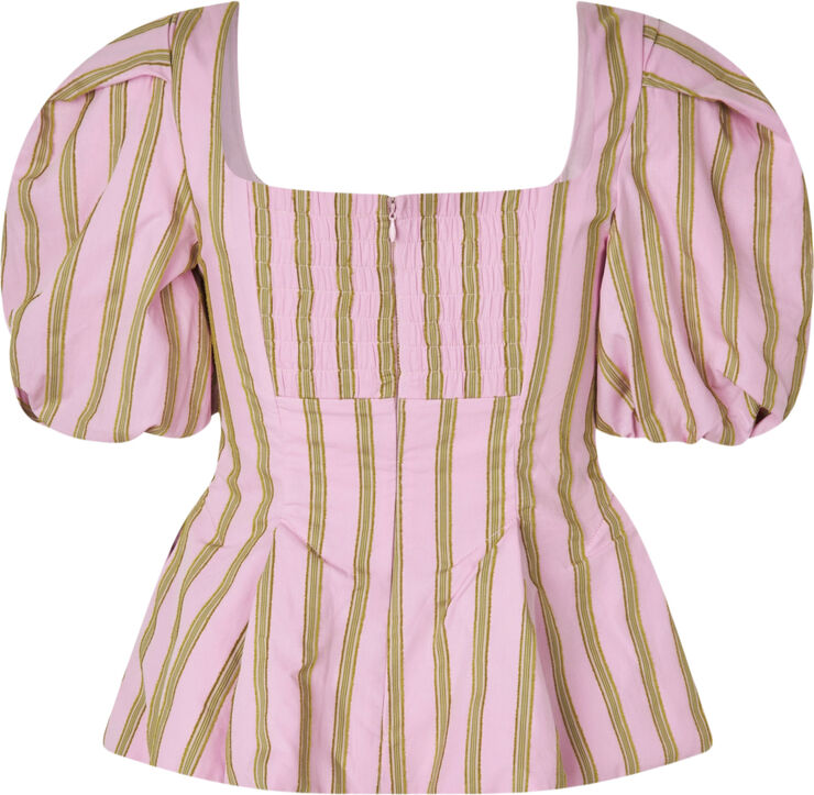 2344 Soft Jacquard Weave, Blouson Sleeve Top