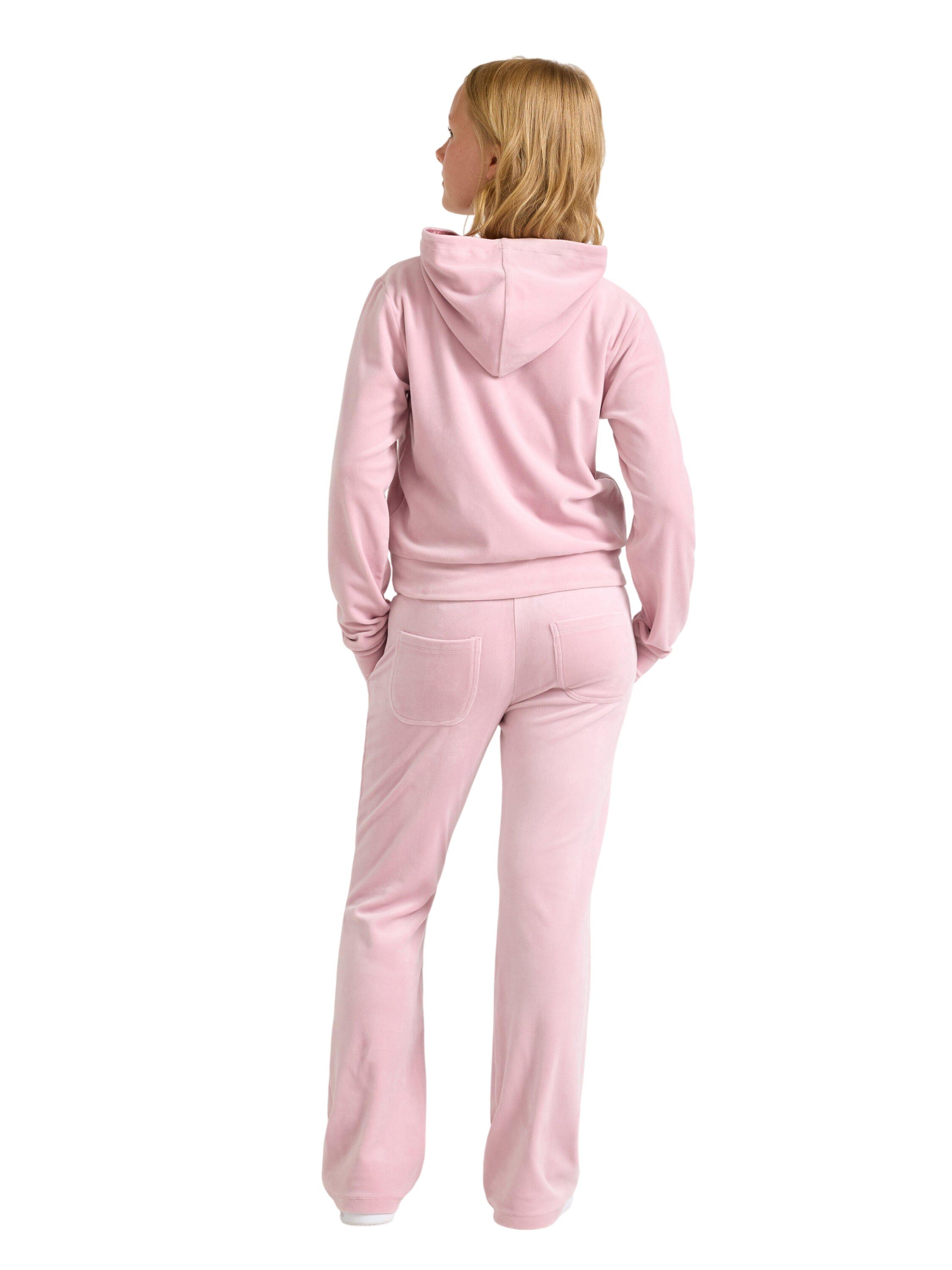Soft jersey trousers in velour with
