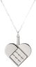 CC 2025 ORNAMENT HEART PALLADIUM PLATED ZINC ALLOY