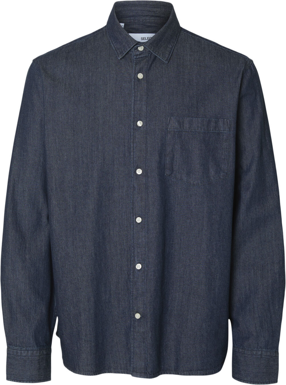 Slhregcarlo Denim Ls Shirt Noos